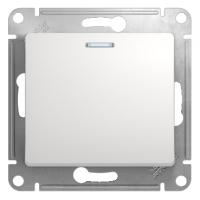 Выключатель 1-кл. Schneider Electric Glossa с подсветкой белый