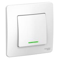 Выключатель 1-кл. Schneider Electric Blanca с подсветкой белый
