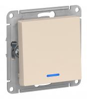 Выключатель 1-кл. Schneider Electric AtlasDesign с подсветкой карбон