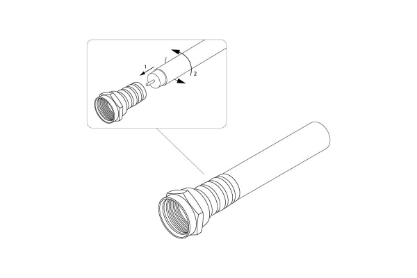 Разъем F RG-6 "AB" (03-008C) (уп.100шт) PROCONNECT 05-4003-4